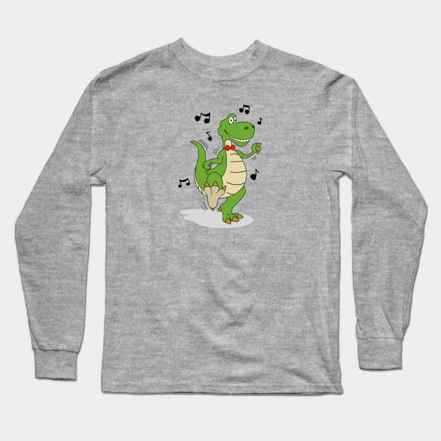 Dancin' Dinosaur Long Sleeve T-Shirt by The Lemon Stationery & Gift Co